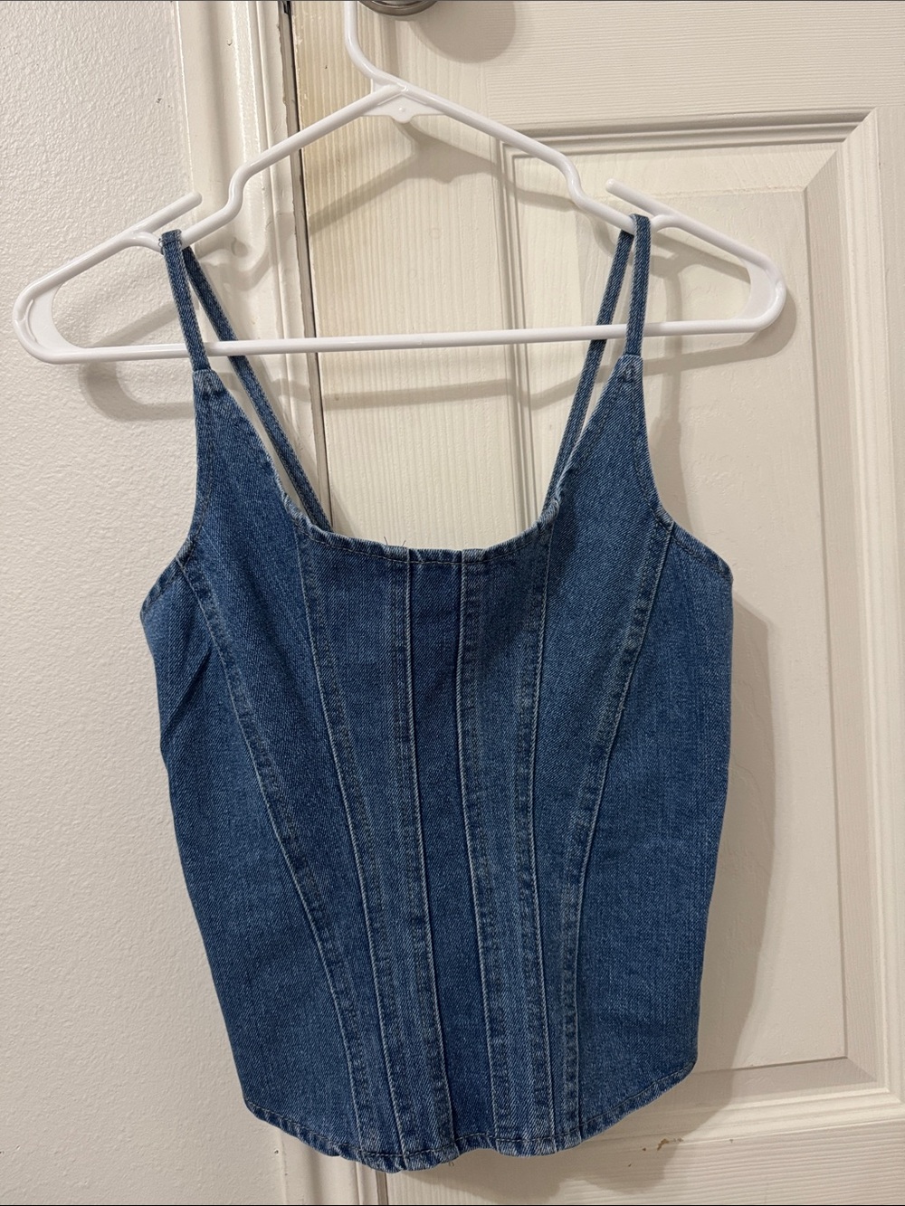 Blue Denim Corset Tank Top - Women Jeans
